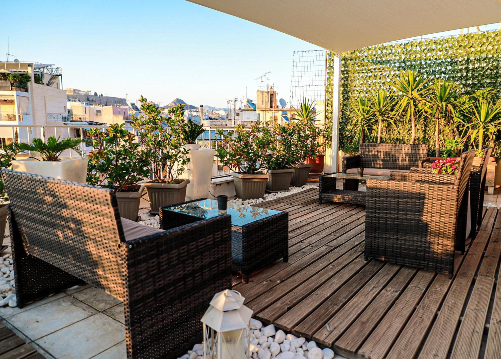 Renovated Apartment With Roof Garden Access, 15 M Walk To Acropolis Athens Exterior photo